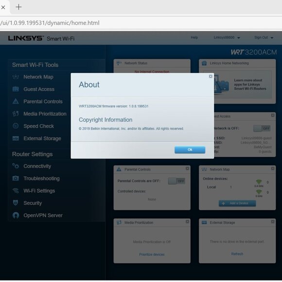 LINKSYS WRT3200ACM MU-MIMO 4 Port Gigabit WiFi Router Tri-Stream 160 Tech USED - Picture 9 of 15